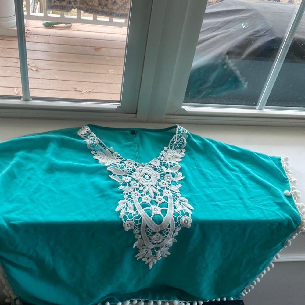 Teal beach cover up